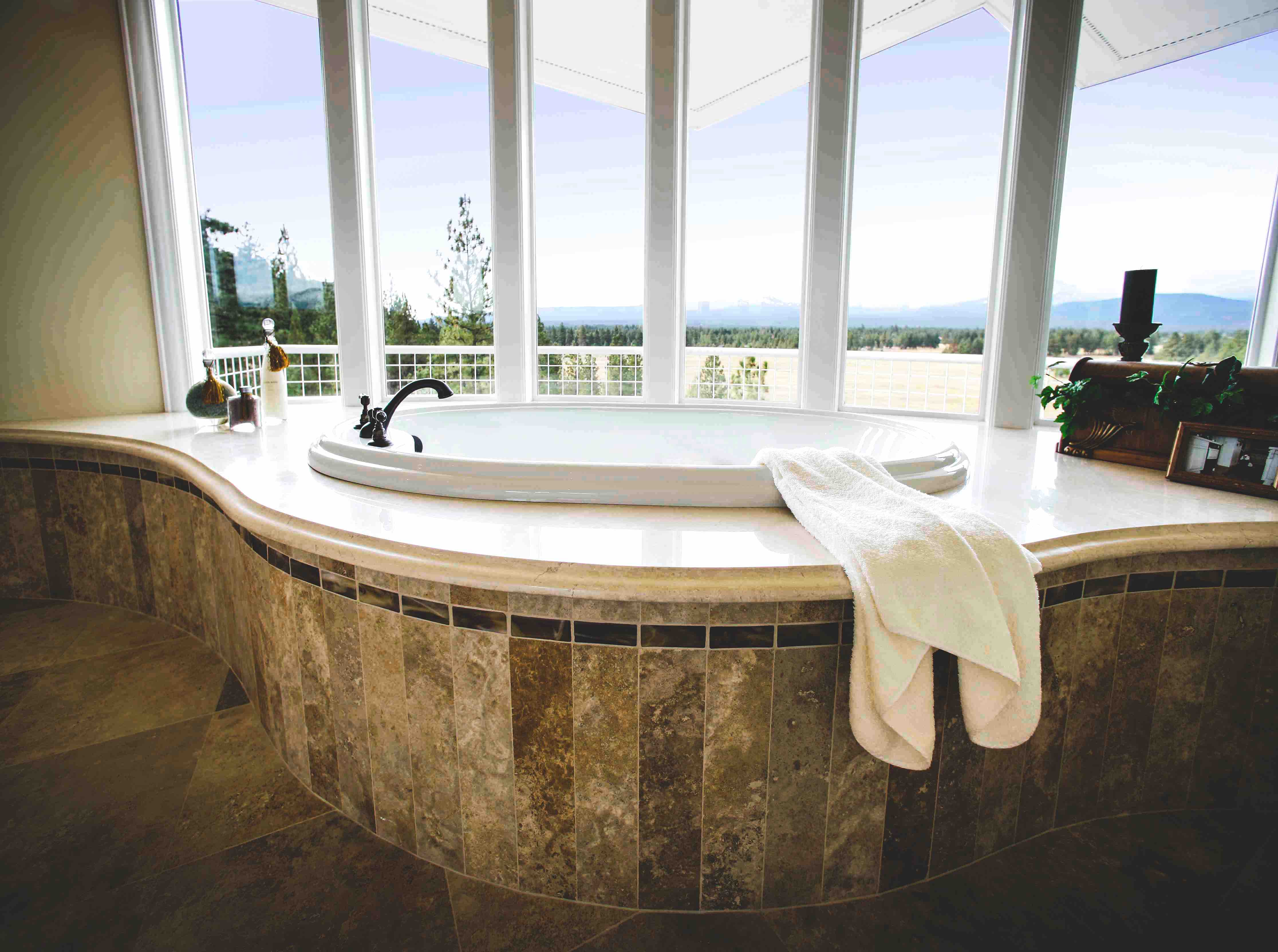 Granite jacuzzi surround